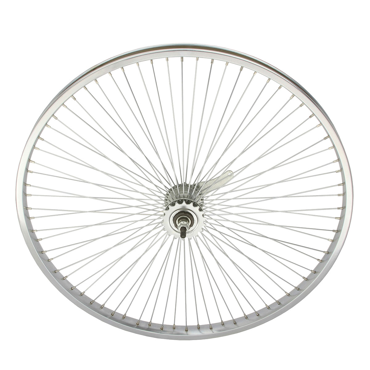 26 Inch x 32mm Steel Coaster Wheel 72 Spoke 14G Chrome...